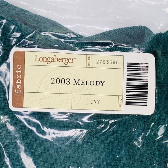 Longaberger 2003 MELODY LINER Only Ivy Green #2763586 New in Bag - Picture 2 of 4